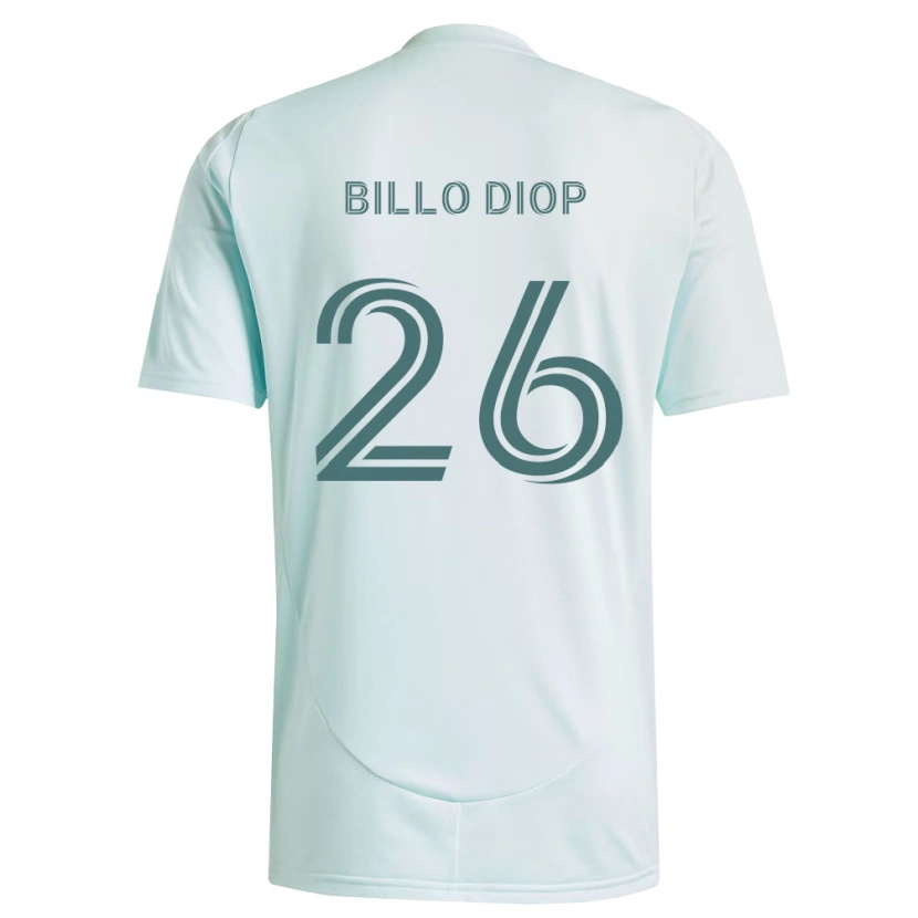 Danxen Enfant Maillot Mamadou Billo Diop #26 Blanc Vert Clair Tenues Extérieur 2026/27 T-Shirt