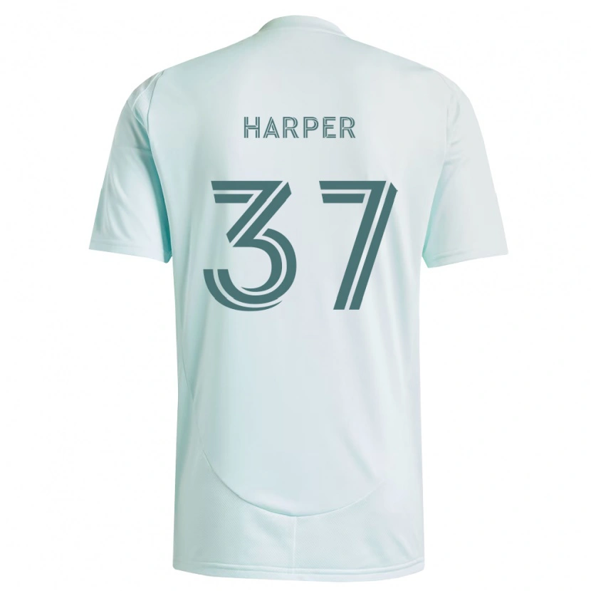 Danxen Enfant Maillot Charlie Harper #37 Blanc Vert Clair Tenues Extérieur 2026/27 T-Shirt