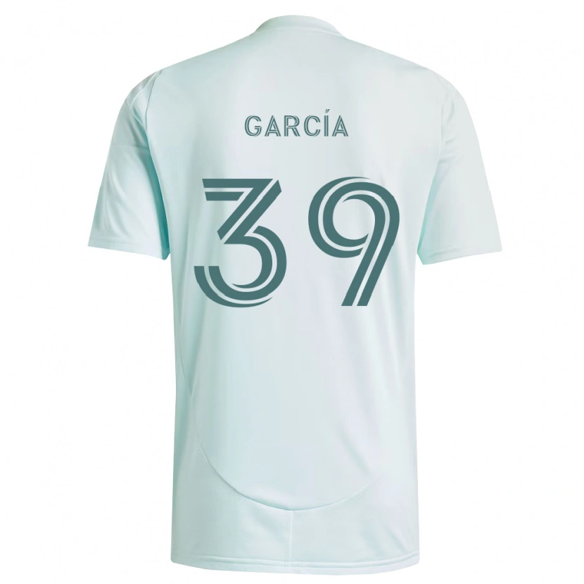 Danxen Enfant Maillot Luis García #39 Blanc Vert Clair Tenues Extérieur 2026/27 T-Shirt