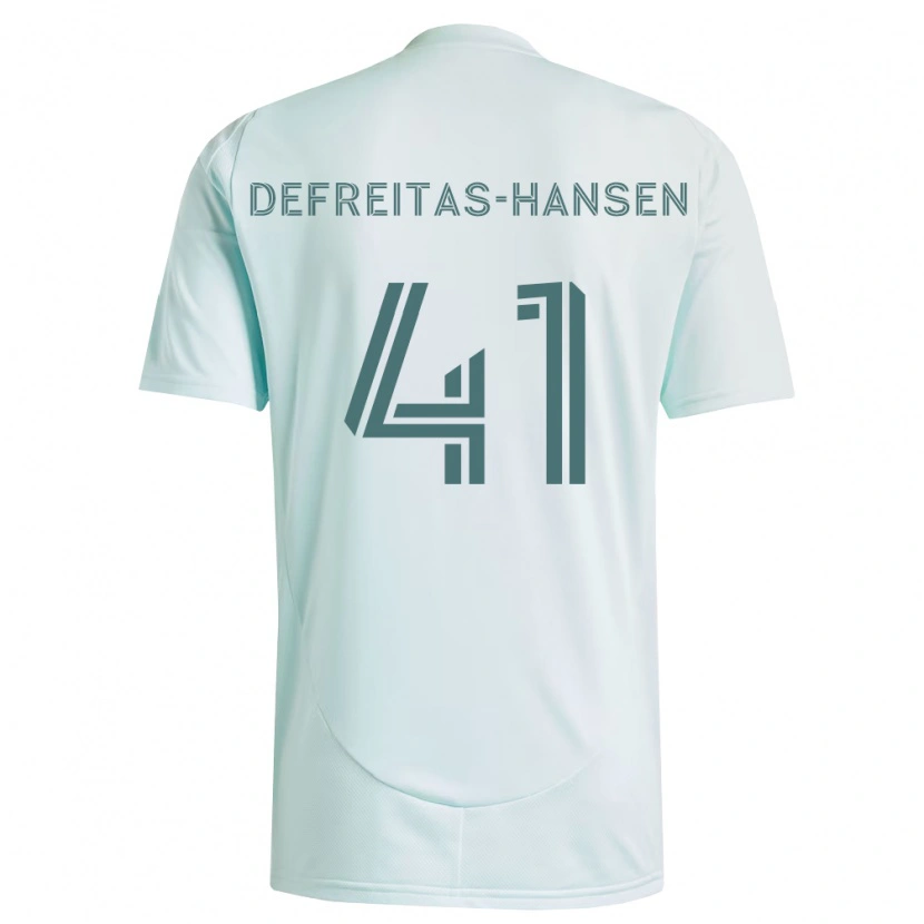 Danxen Enfant Maillot Nicolas Hansen #41 Blanc Vert Clair Tenues Extérieur 2026/27 T-Shirt