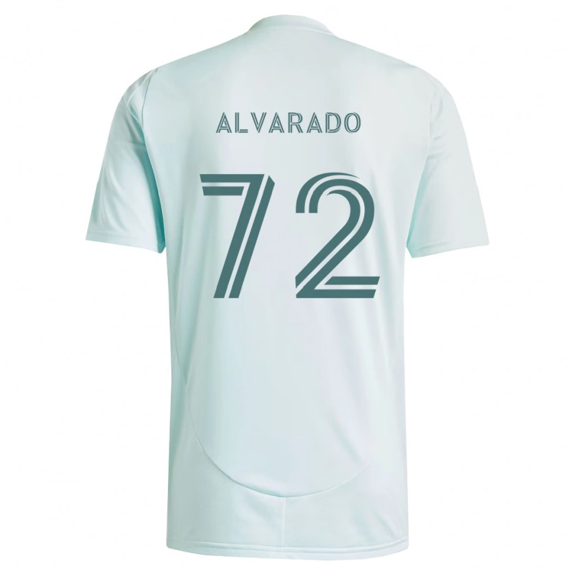 Danxen Enfant Maillot Miguel Alvarado #72 Blanc Vert Clair Tenues Extérieur 2026/27 T-Shirt