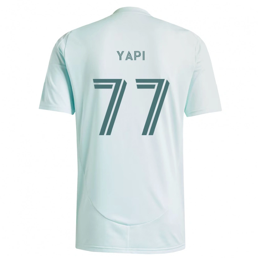 Danxen Enfant Maillot Darren Yapi #77 Blanc Vert Clair Tenues Extérieur 2026/27 T-Shirt