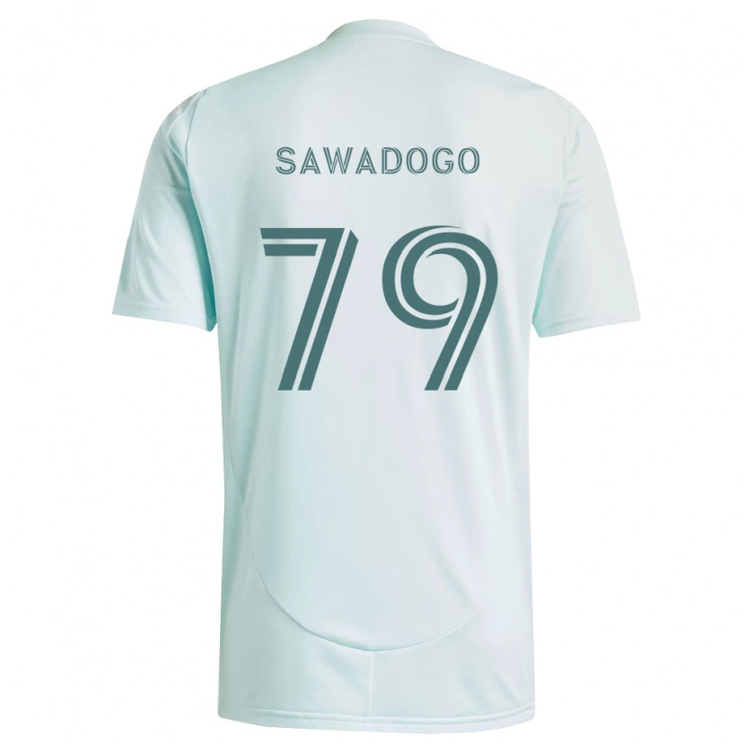 Danxen Enfant Maillot Kamal Sawadogo #79 Blanc Vert Clair Tenues Extérieur 2026/27 T-Shirt