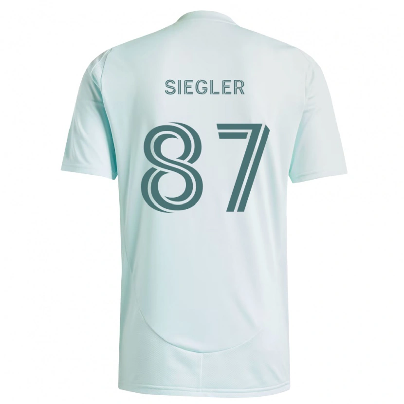Danxen Enfant Maillot Sebastian Siegler #87 Blanc Vert Clair Tenues Extérieur 2026/27 T-Shirt