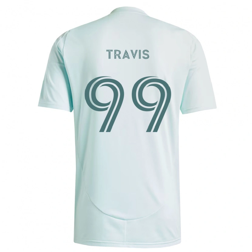 Danxen Enfant Maillot Jackson Travis #99 Blanc Vert Clair Tenues Extérieur 2026/27 T-Shirt