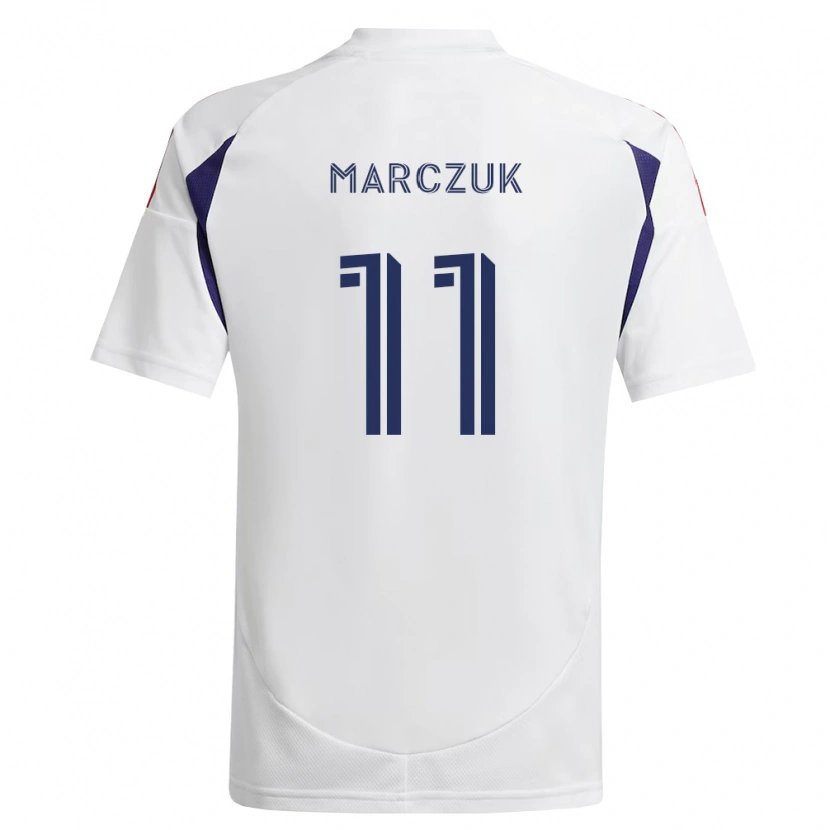 Danxen Enfant Maillot Dominik Marczuk #11 Bleu Royal Rouge Marron Tenues Extérieur 2026/27 T-Shirt