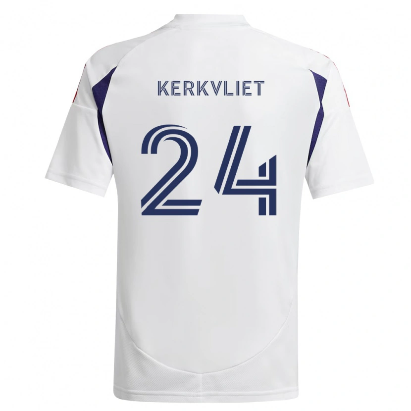 Danxen Enfant Maillot Max Kerkvliet #24 Bleu Royal Rouge Marron Tenues Extérieur 2026/27 T-Shirt