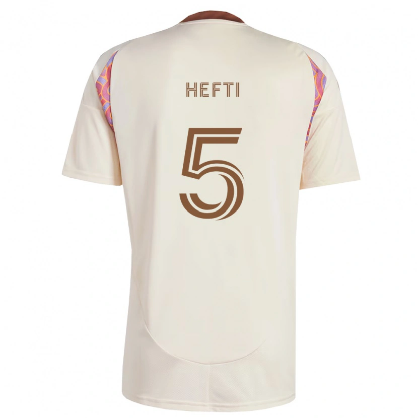 Danxen Enfant Maillot Silvan Hefti #5 Rose Blanc Cassé Tenues Extérieur 2026/27 T-Shirt