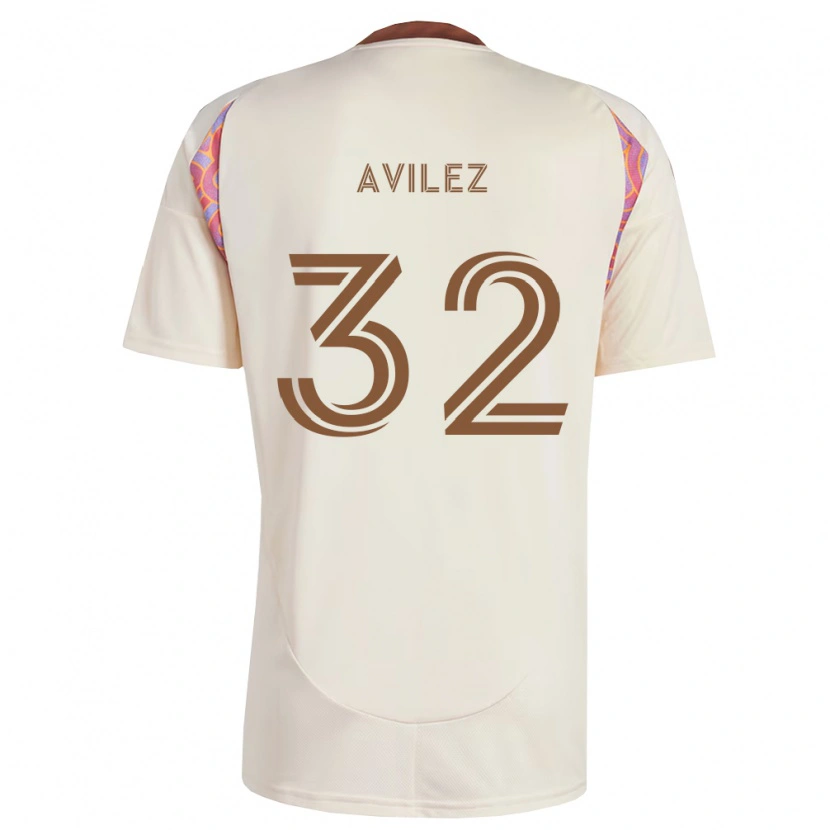 Danxen Enfant Maillot Oscar Avilez #32 Rose Blanc Cassé Tenues Extérieur 2026/27 T-Shirt