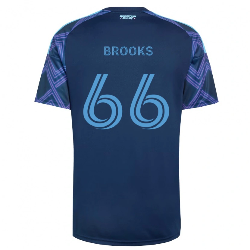 Danxen Enfant Maillot Edson Brooks #66 Bleu Royal Violet Tenues Extérieur 2026/27 T-Shirt