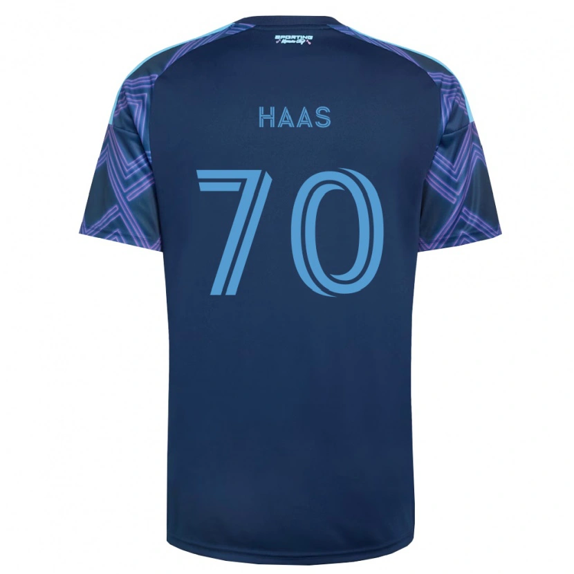 Danxen Enfant Maillot Ty Haas #70 Bleu Royal Violet Tenues Extérieur 2026/27 T-Shirt