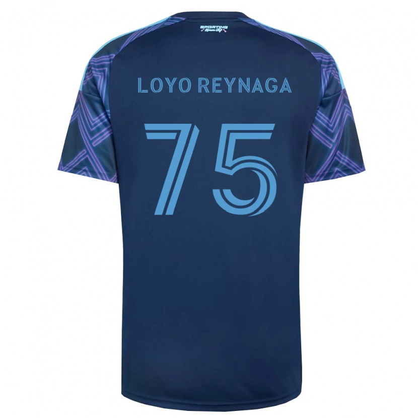 Danxen Enfant Maillot Zamir Loyo Reynaga #75 Bleu Royal Violet Tenues Extérieur 2026/27 T-Shirt