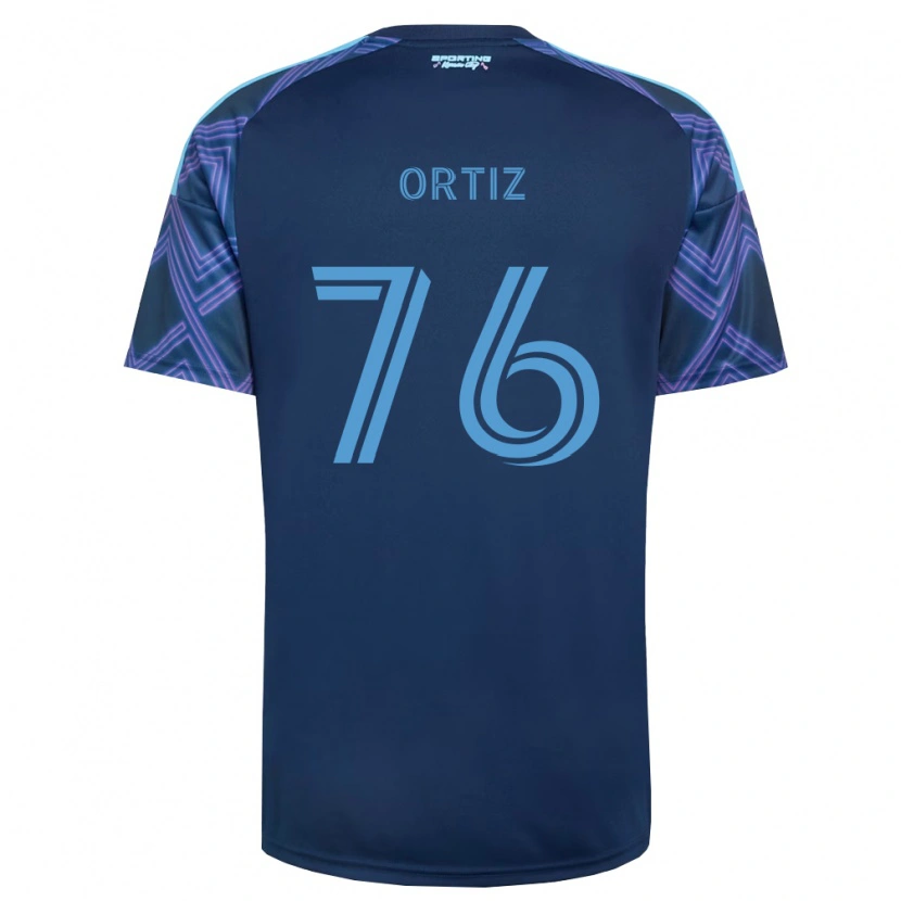 Danxen Enfant Maillot Johann Ortiz #76 Bleu Royal Violet Tenues Extérieur 2026/27 T-Shirt