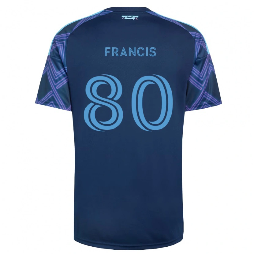 Danxen Enfant Maillot Makhi Francis #80 Bleu Royal Violet Tenues Extérieur 2026/27 T-Shirt