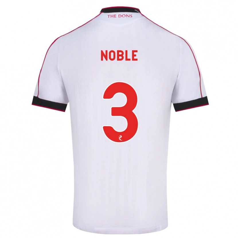 Danxen Enfant Maillot Niamh Noble #3 Noir Rouge Blanc Tenues Extérieur 2026/27 T-Shirt