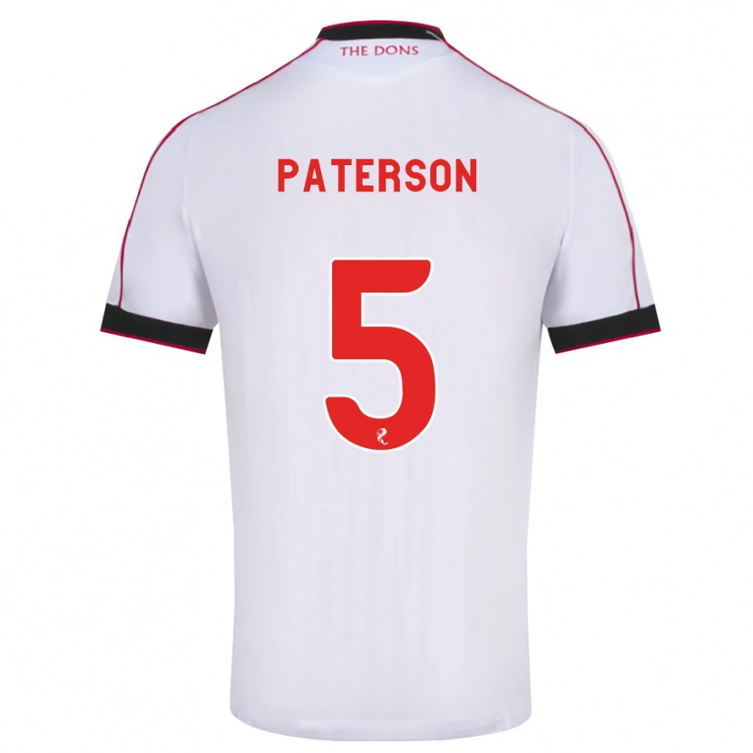 Danxen Enfant Maillot Donna Paterson #5 Noir Rouge Blanc Tenues Extérieur 2026/27 T-Shirt