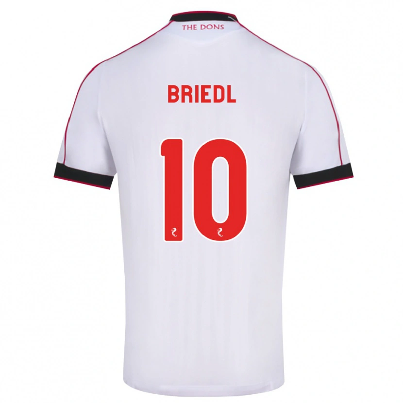 Danxen Enfant Maillot Alexander Briedl #10 Noir Rouge Blanc Tenues Extérieur 2026/27 T-Shirt