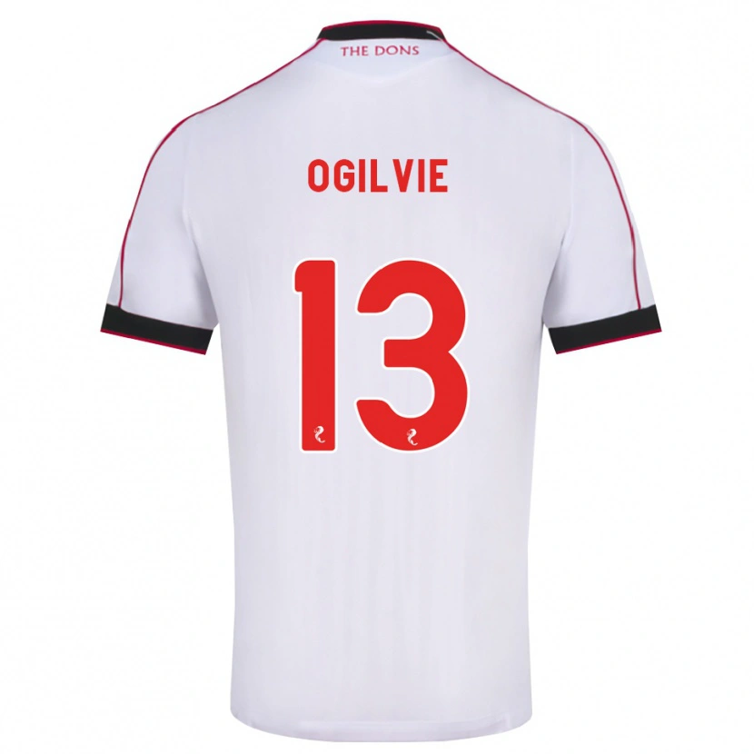 Danxen Enfant Maillot Francesca Ogilvie #13 Noir Rouge Blanc Tenues Extérieur 2026/27 T-Shirt