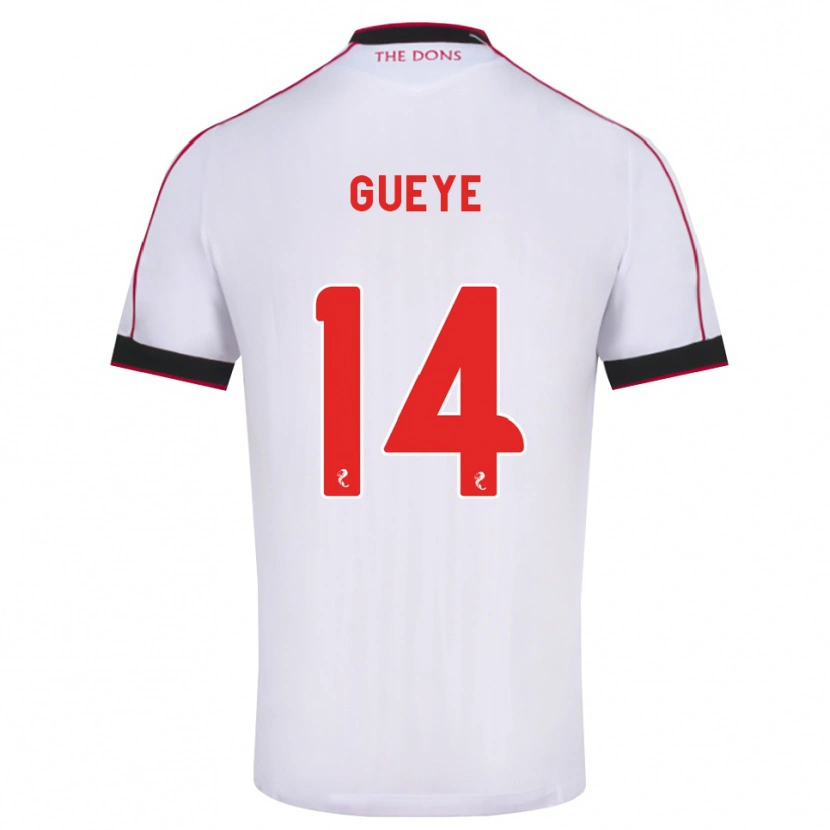 Danxen Enfant Maillot Pape Habib Gueye #14 Noir Rouge Blanc Tenues Extérieur 2026/27 T-Shirt