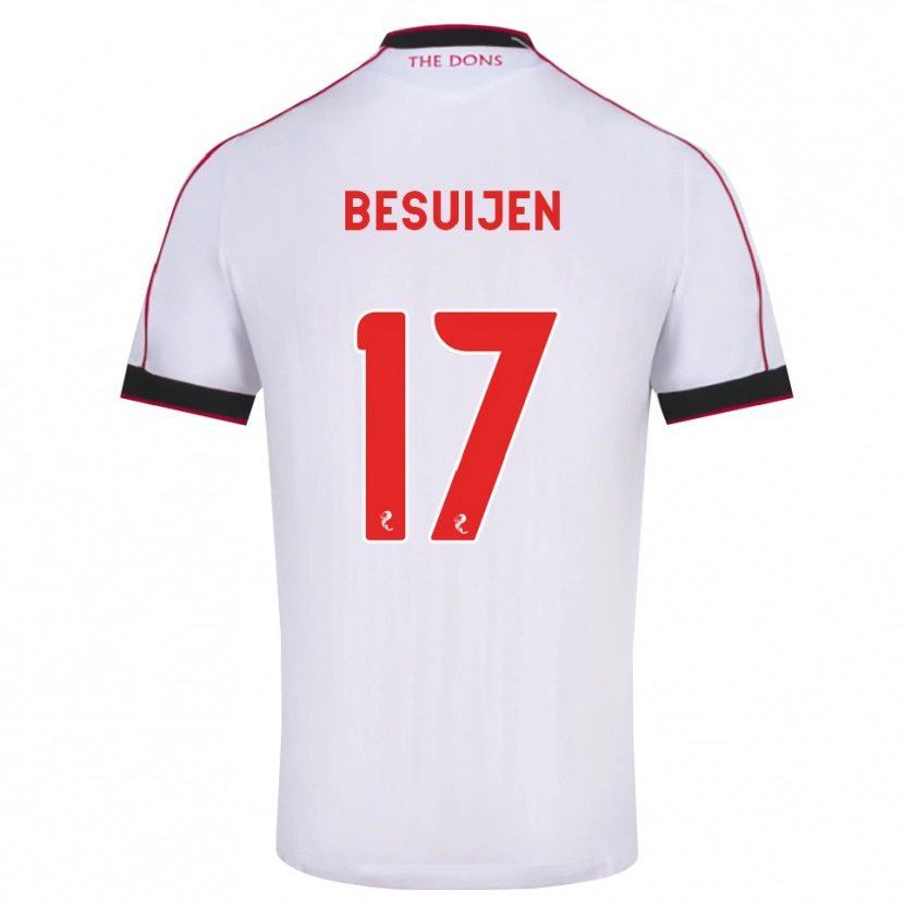 Danxen Enfant Maillot Vicente Besuijen #17 Noir Rouge Blanc Tenues Extérieur 2026/27 T-Shirt