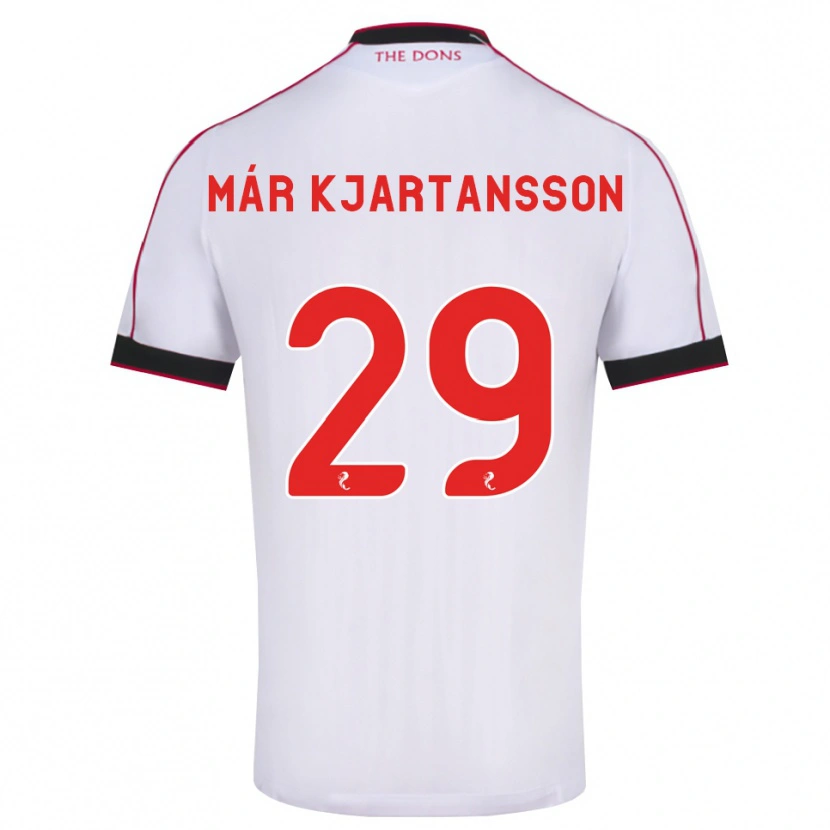 Danxen Enfant Maillot Kjartan Már Kjartansson #29 Noir Rouge Blanc Tenues Extérieur 2026/27 T-Shirt