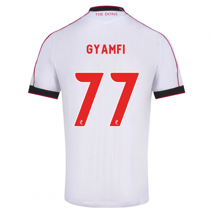 Danxen Enfant Maillot Emmanuel Gyamfi #77 Noir Rouge Blanc Tenues Extérieur 2026/27 T-Shirt