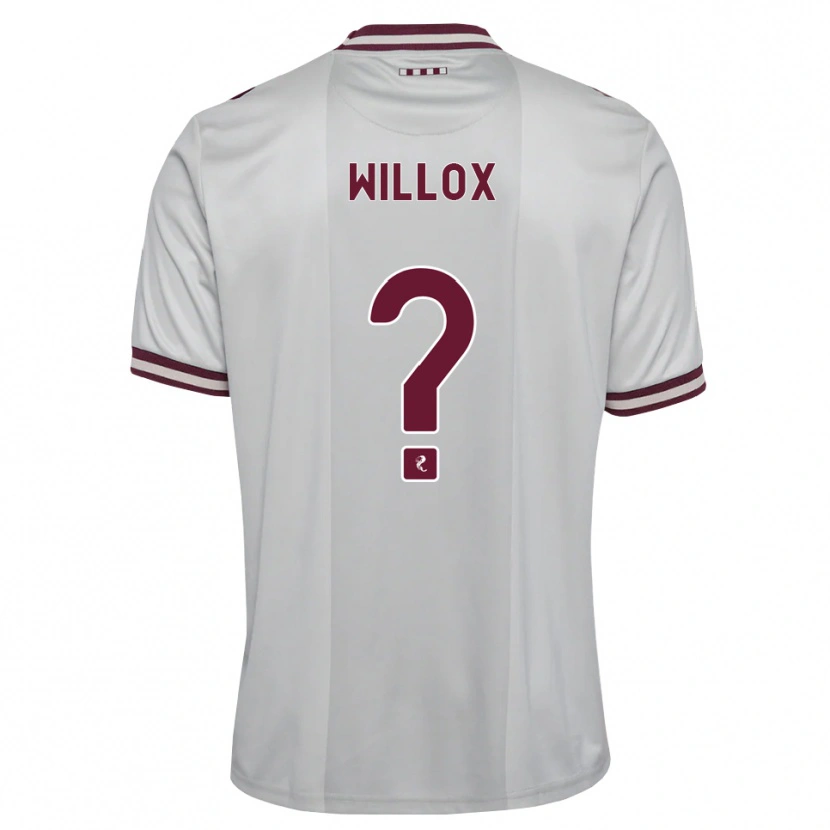 Danxen Enfant Maillot Harry Willox #0 Blanc Bordeaux Tenues Extérieur 2026/27 T-Shirt