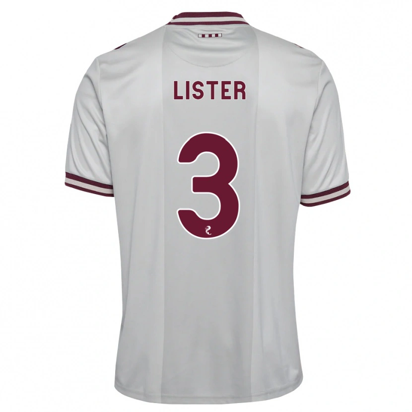 Danxen Enfant Maillot Henry Lister #3 Blanc Bordeaux Tenues Extérieur 2026/27 T-Shirt