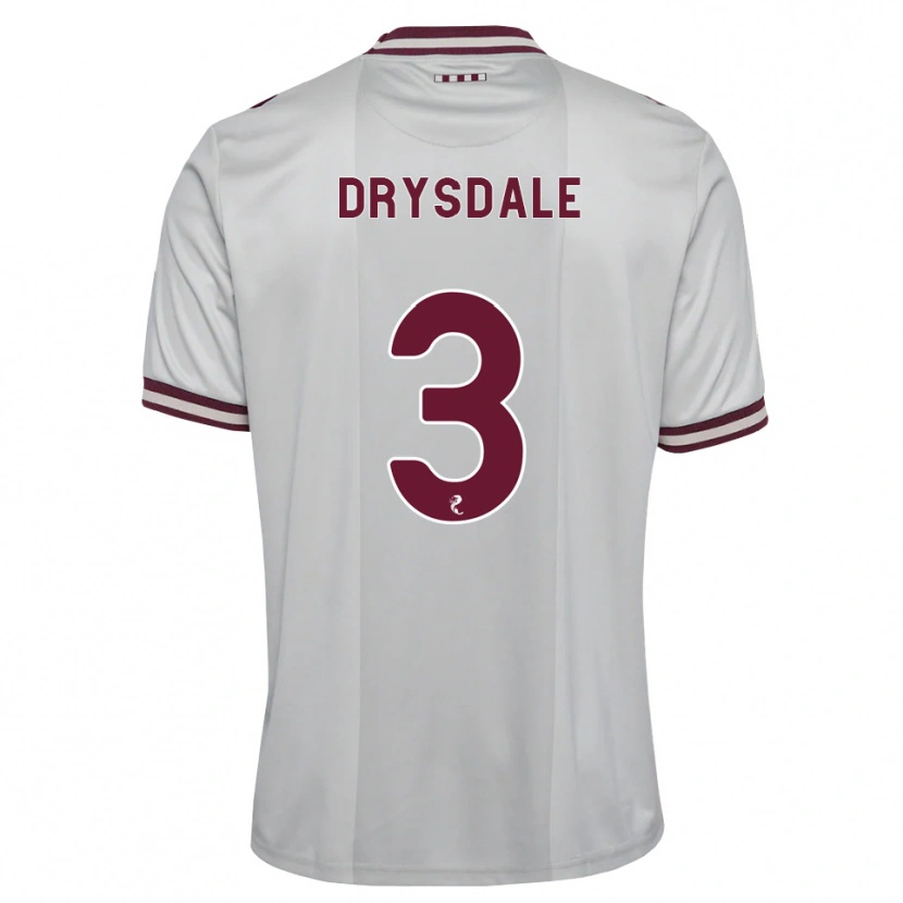 Danxen Enfant Maillot Ethan Drysdale #3 Blanc Bordeaux Tenues Extérieur 2026/27 T-Shirt