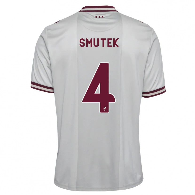 Danxen Enfant Maillot Kai Smutek #4 Blanc Bordeaux Tenues Extérieur 2026/27 T-Shirt
