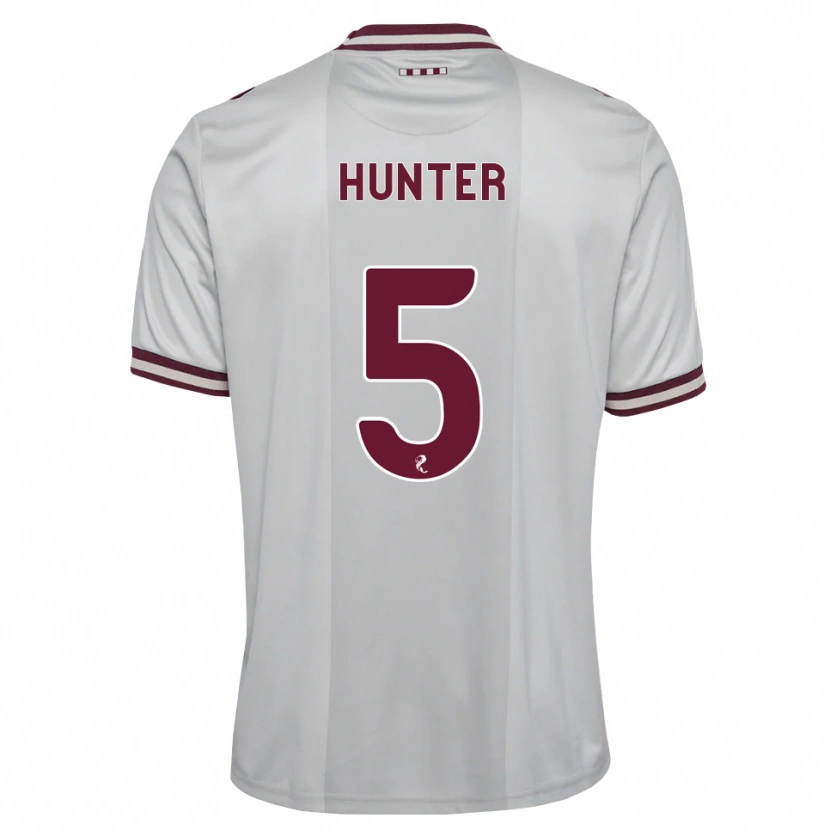 Danxen Enfant Maillot Georgia Hunter #5 Blanc Bordeaux Tenues Extérieur 2026/27 T-Shirt