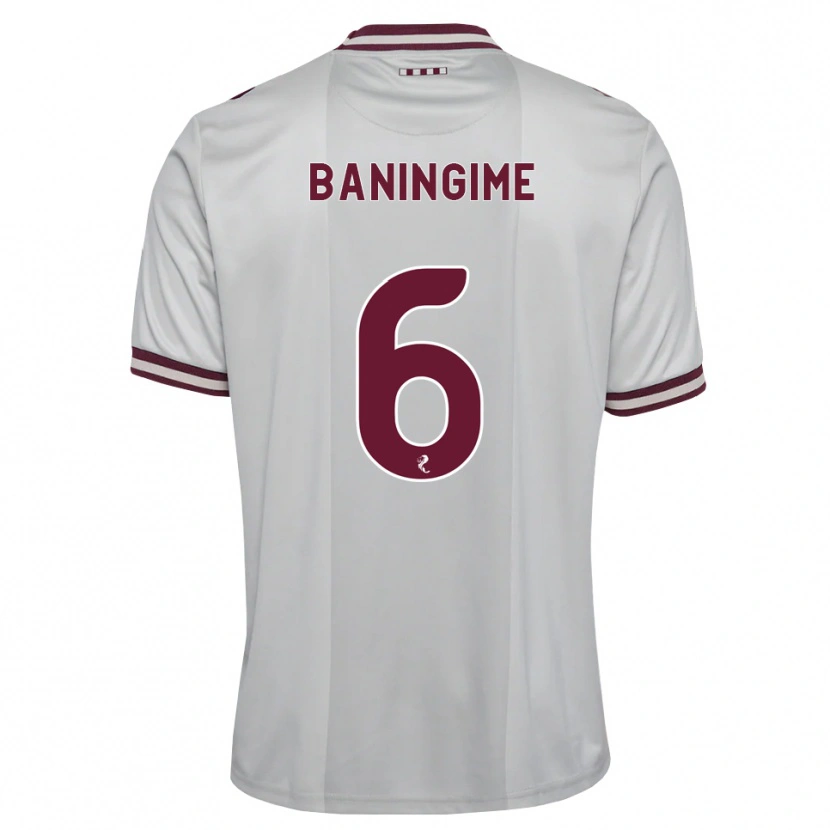 Danxen Enfant Maillot Beni Baningime #6 Blanc Bordeaux Tenues Extérieur 2026/27 T-Shirt