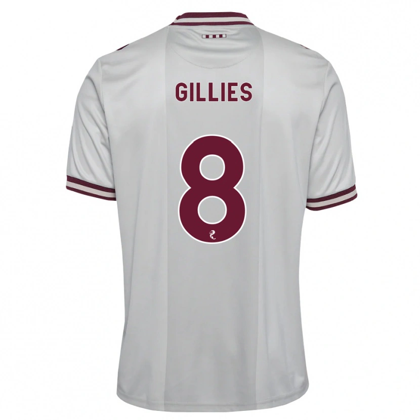 Danxen Enfant Maillot Matthew Gillies #8 Blanc Bordeaux Tenues Extérieur 2026/27 T-Shirt
