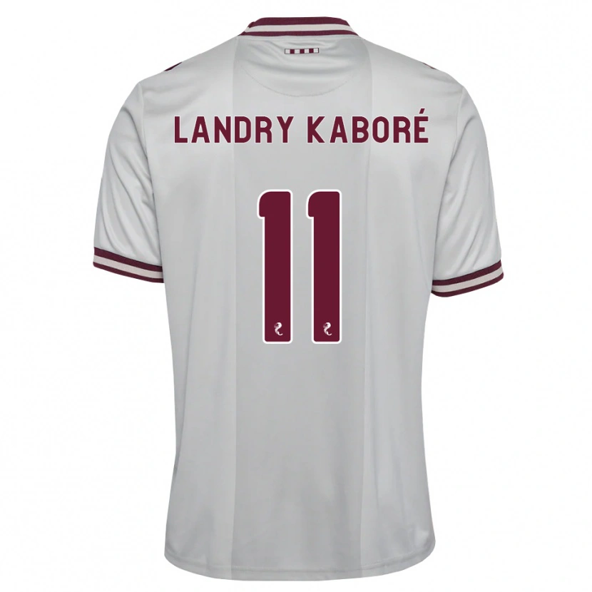 Danxen Enfant Maillot Pierre Landry Kaboré #11 Blanc Bordeaux Tenues Extérieur 2026/27 T-Shirt