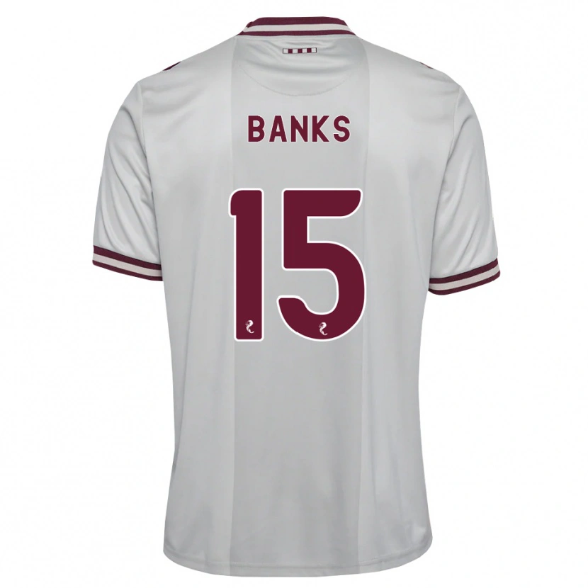 Danxen Enfant Maillot Euan Banks #15 Blanc Bordeaux Tenues Extérieur 2026/27 T-Shirt