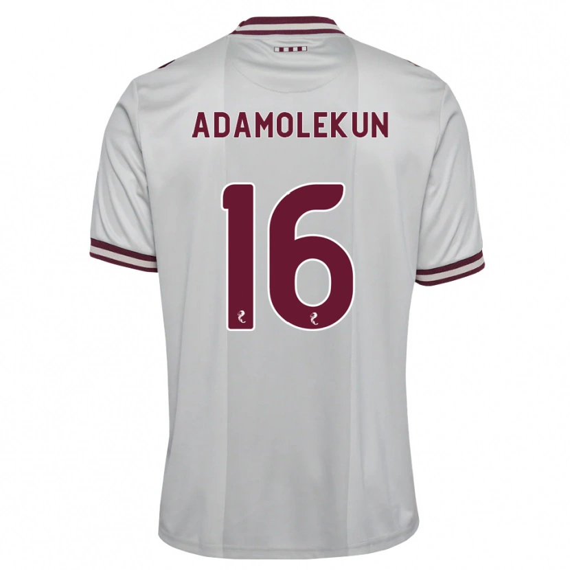 Danxen Enfant Maillot Olufolasade Adamolekun #16 Blanc Bordeaux Tenues Extérieur 2026/27 T-Shirt