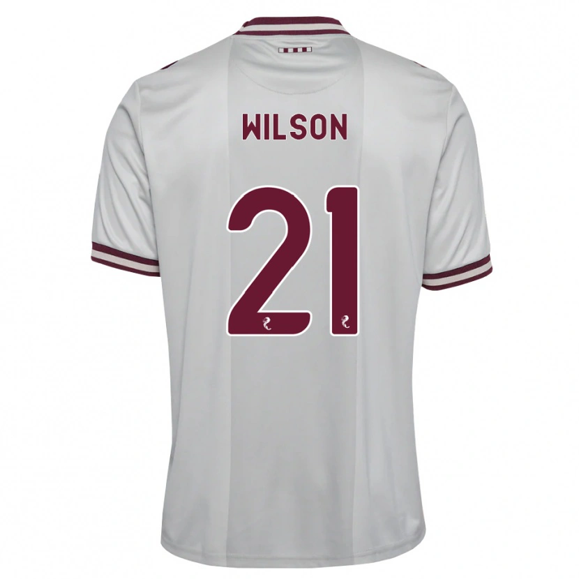 Danxen Enfant Maillot James Wilson #21 Blanc Bordeaux Tenues Extérieur 2026/27 T-Shirt