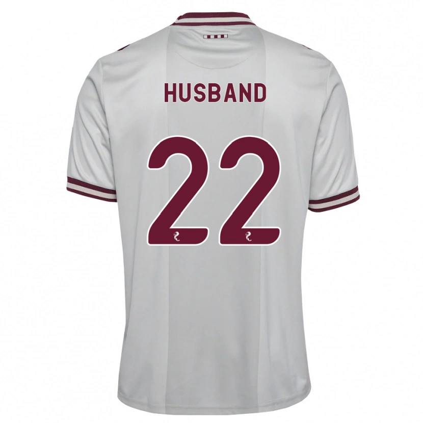 Danxen Enfant Maillot Jessica Husband #22 Blanc Bordeaux Tenues Extérieur 2026/27 T-Shirt