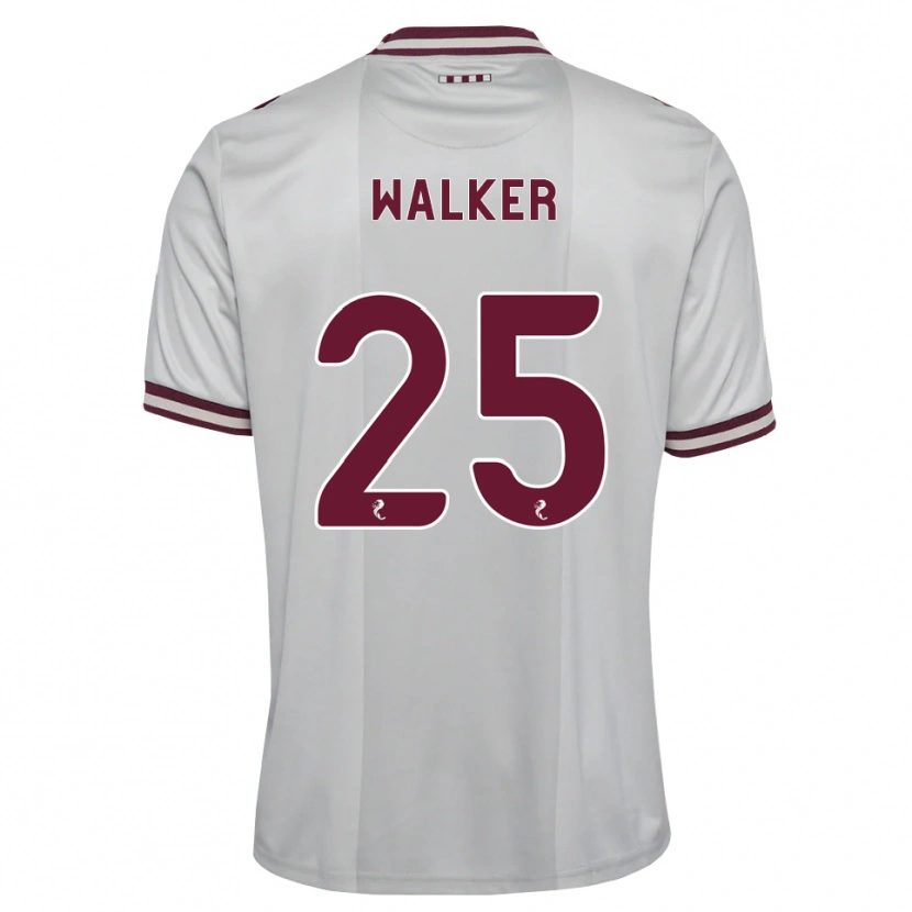 Danxen Enfant Maillot Liam Walker #25 Blanc Bordeaux Tenues Extérieur 2026/27 T-Shirt