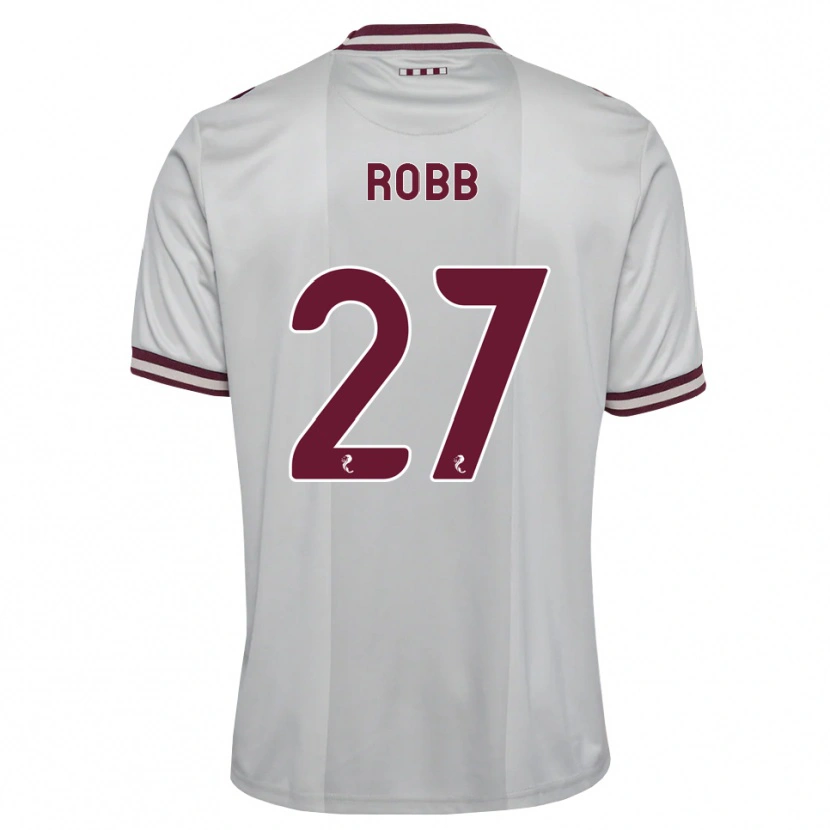 Danxen Enfant Maillot Callen Robb #27 Blanc Bordeaux Tenues Extérieur 2026/27 T-Shirt