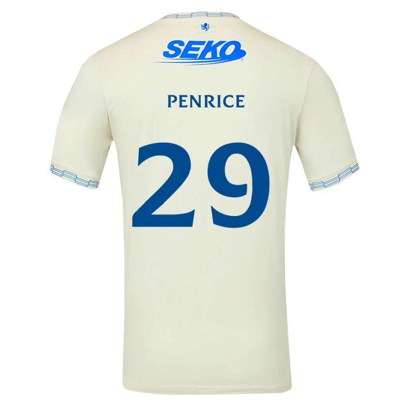 Danxen Enfant Maillot James Penrice #29 Bleu Ciel Vif Blanc Tenues Extérieur 2026/27 T-Shirt