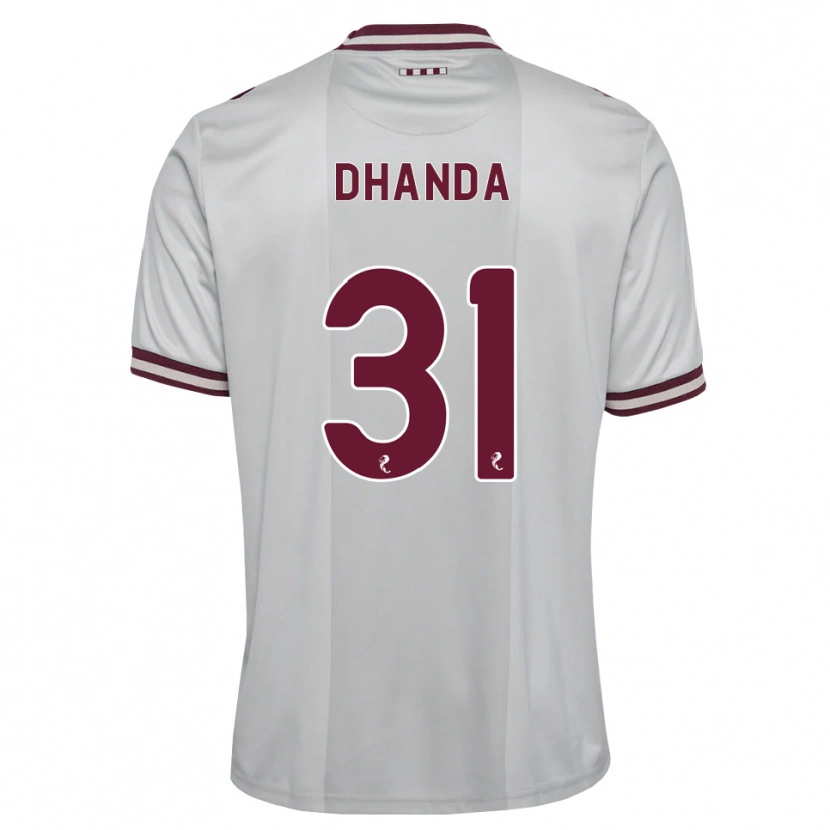 Danxen Enfant Maillot Yan Dhanda #31 Blanc Bordeaux Tenues Extérieur 2026/27 T-Shirt