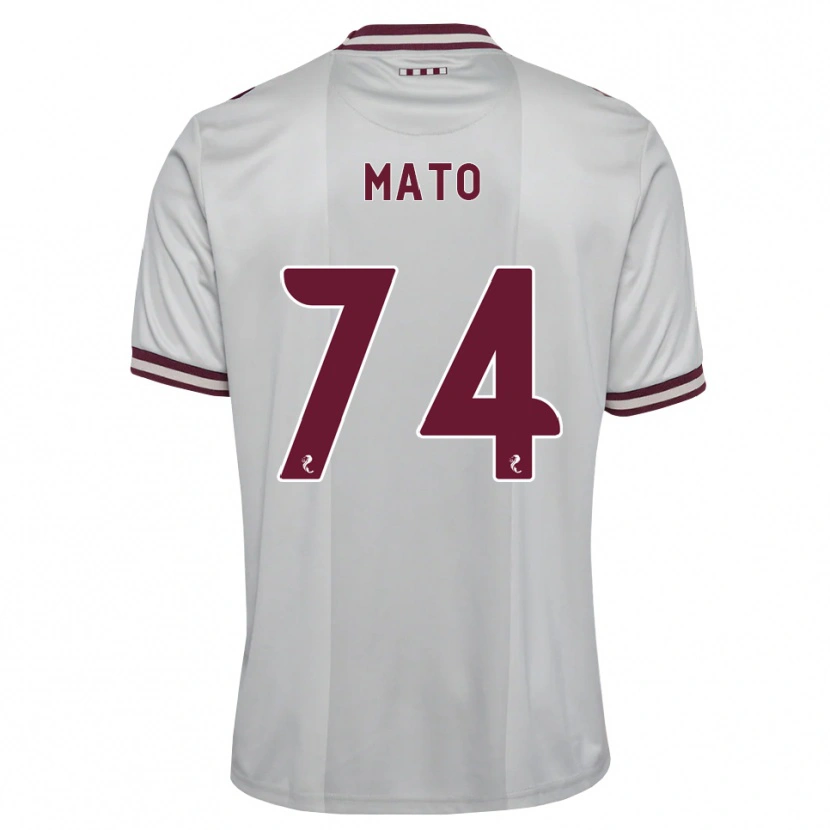 Danxen Enfant Maillot Rogers Mato #74 Blanc Bordeaux Tenues Extérieur 2026/27 T-Shirt
