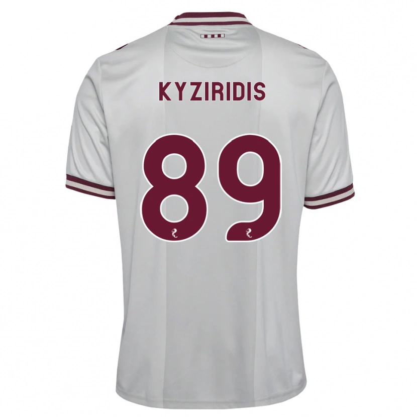Danxen Enfant Maillot Alexandros Kyziridis #89 Blanc Bordeaux Tenues Extérieur 2026/27 T-Shirt