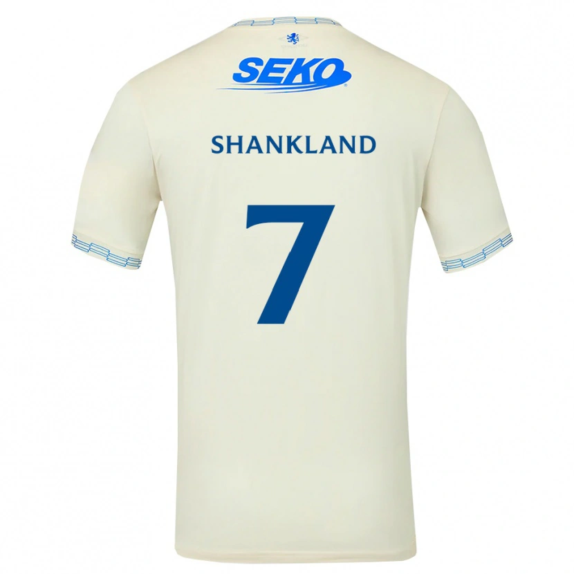 Danxen Enfant Maillot Lawrence Shankland #7 Bleu Ciel Vif Blanc Tenues Extérieur 2026/27 T-Shirt
