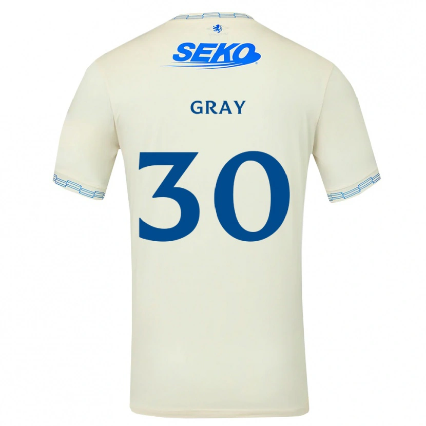 Danxen Enfant Maillot Georgia Gray #30 Bleu Ciel Vif Blanc Tenues Extérieur 2026/27 T-Shirt