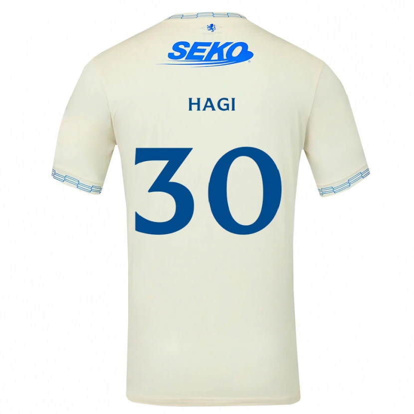 Danxen Enfant Maillot Ianis Hagi #30 Bleu Ciel Vif Blanc Tenues Extérieur 2026/27 T-Shirt