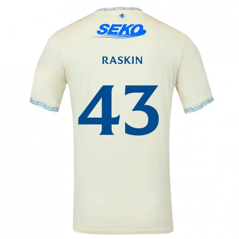 Danxen Enfant Maillot Nicolas Raskin #43 Bleu Ciel Vif Blanc Tenues Extérieur 2026/27 T-Shirt