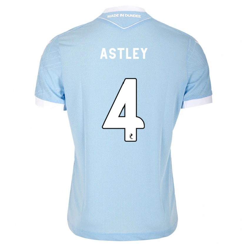 Danxen Enfant Maillot Ryan Astley #4 Bleu Ciel Clair Blanc Tenues Extérieur 2026/27 T-Shirt