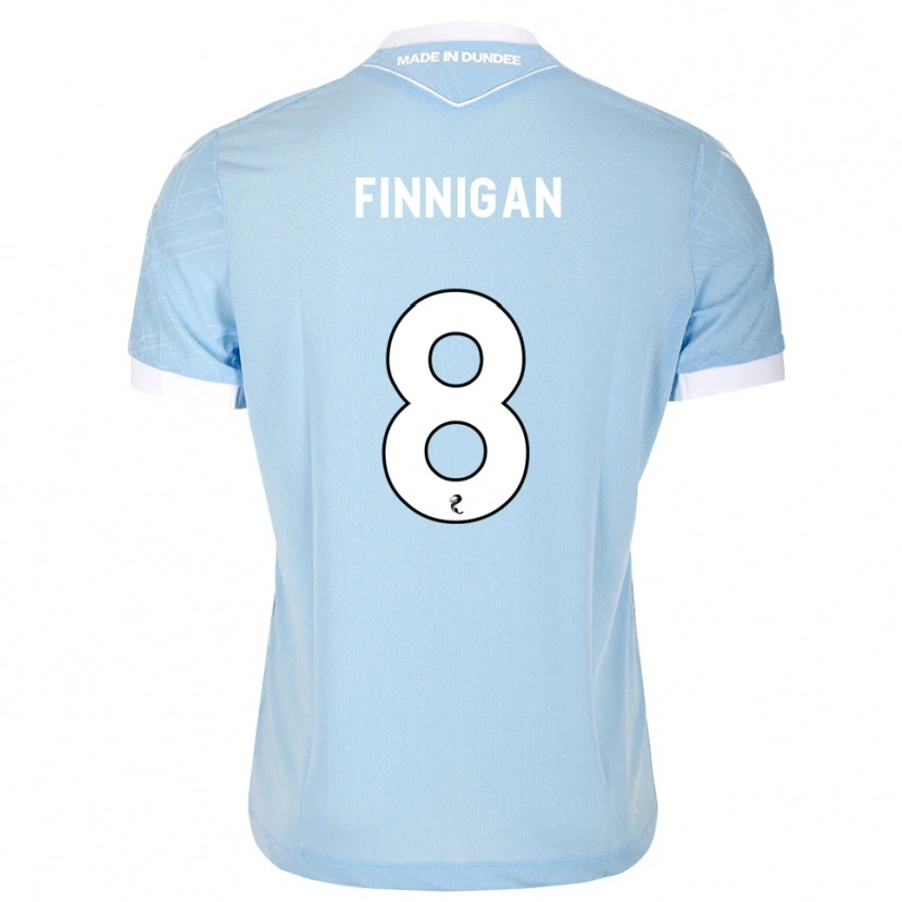 Danxen Enfant Maillot Ryan Finnigan #8 Bleu Ciel Clair Blanc Tenues Extérieur 2026/27 T-Shirt
